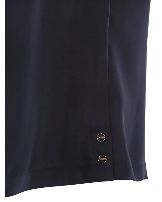 Herno Blue V-Neck Top