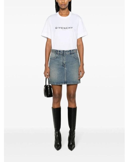 Givenchy Blue Denim Mini Skirt