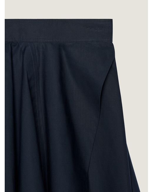 Givenchy Blue Long Asymmetric Skirt