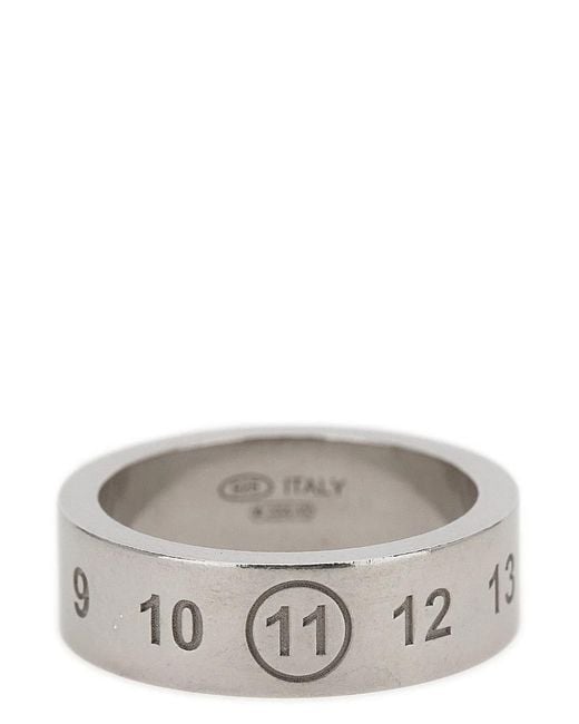Maison Margiela Gray 'Numeric' Ring