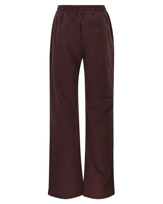 Dondup Purple Wide Leg Sweatpants With Logo