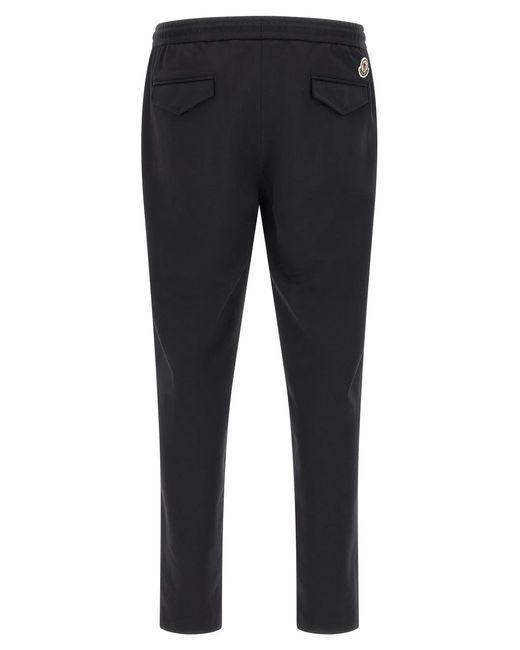 Moncler Blue Logo Patch Joggers for men