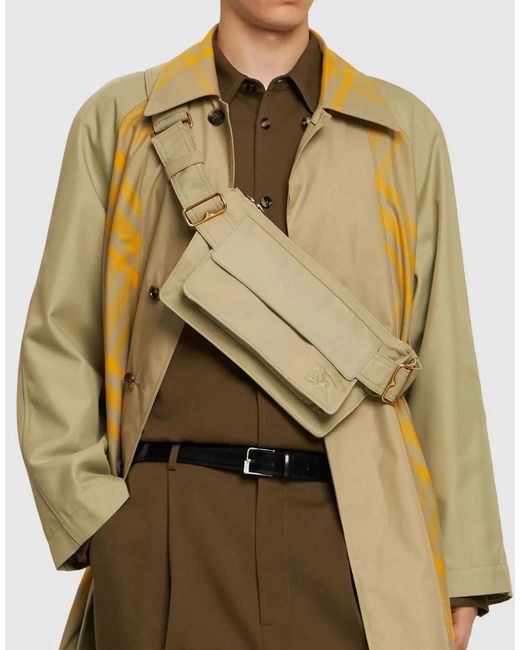 Burberry Natural Trench Gabardine Logo Belt Bag for men