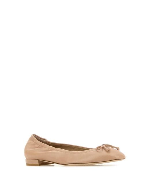 Stuart Weitzman Pink Powder Leather Bria Ballerinas