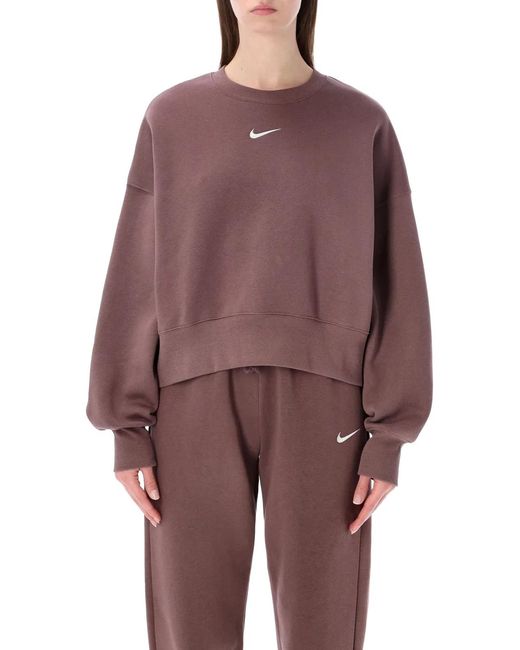 Nike Purple Phoenix Fleece Oversized Sweatshirt