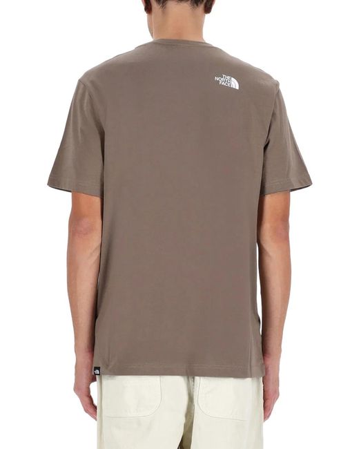 The North Face Gray "Simple Dome" T-Shirt for men