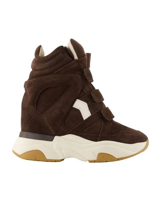 Isabel Marant Brown Balskee Suede Sneakers