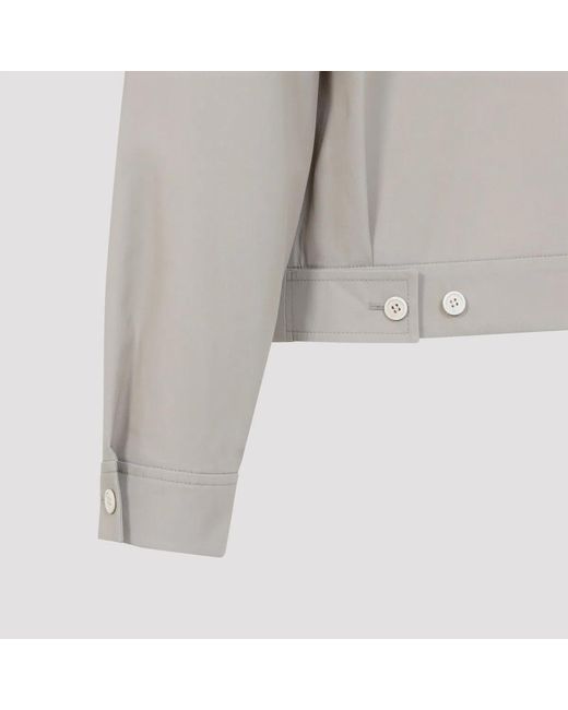 Prada Gray Cotton Jacket for men