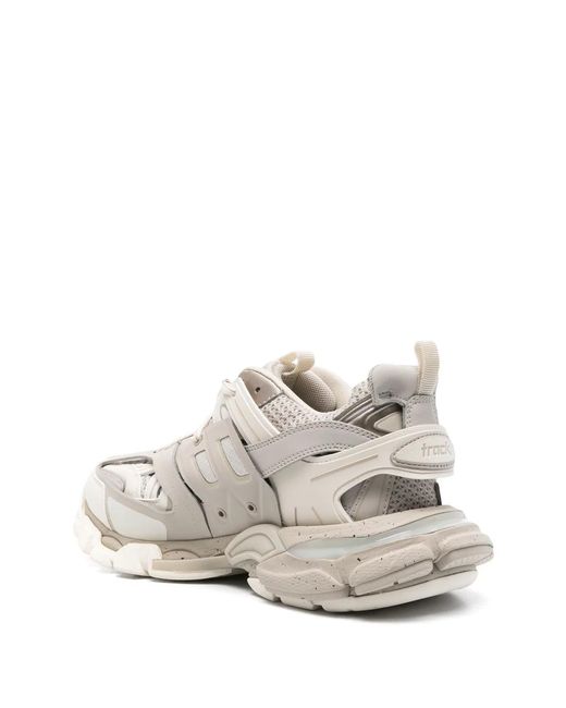 Balenciaga White Dove Synthetic Leather And Fabric Sneakers