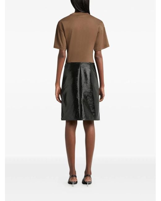 Courreges Brown Courregès Brick/ Cotton Tshirt With Logo