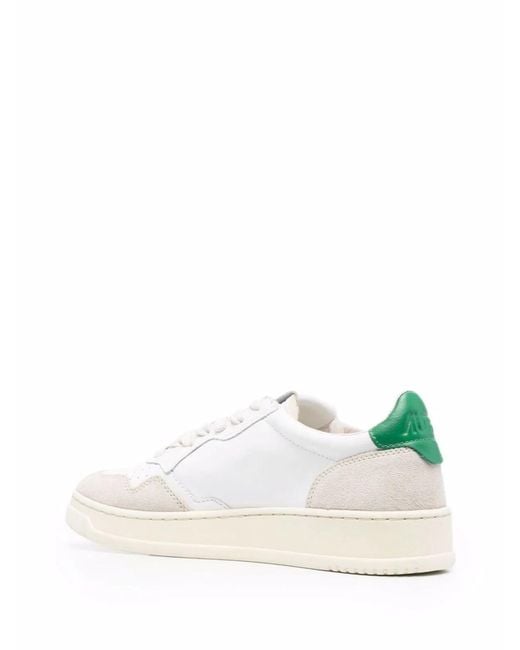 Autry White Medalist Low Leat/Suede Wht/Ama for men