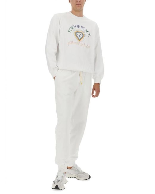 Casablanca White Sweatshirt With Logo for men