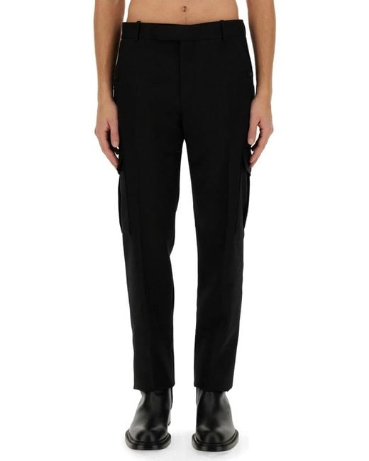McQueen Black Military Pants for men