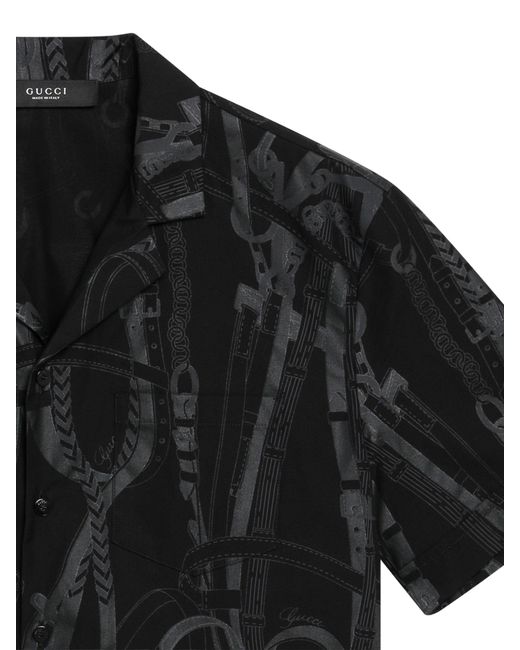 Gucci Black Bowling Shirt for men