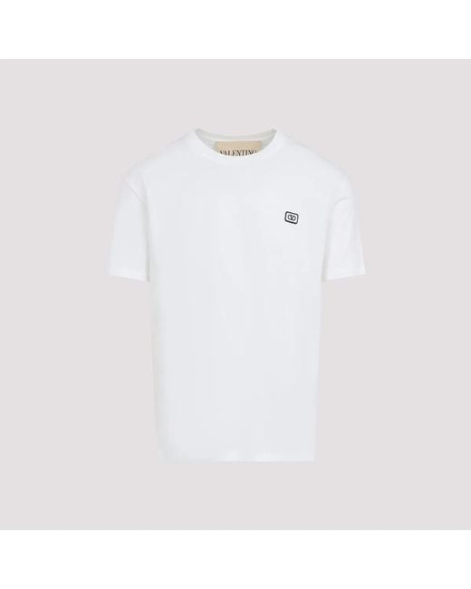 Valentino White Cotton T-Shirt for men