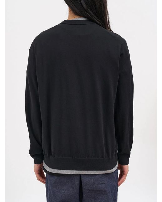 Paolo Pecora Black Cotton Cardigan for men