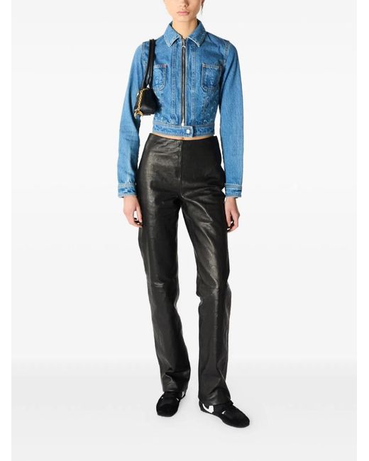 MARINE SERRE Blue Denim Cotton Jacket