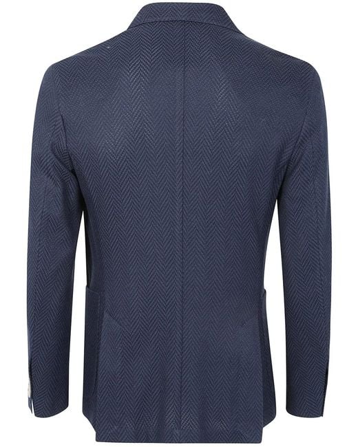 Barba Napoli Blue Dynamic Stretch Jacket for men