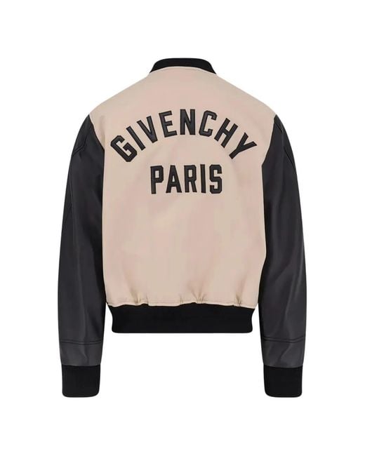 Givenchy Natural Panelled Bomber Jacket for men