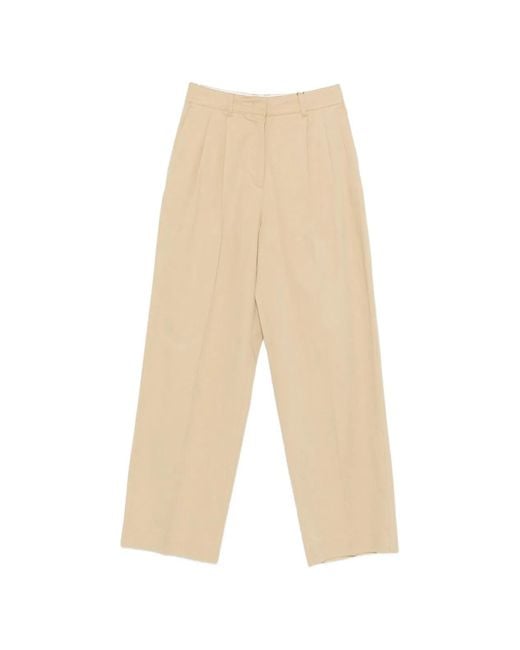 DUNST White Cotton Blend Chino Trousers