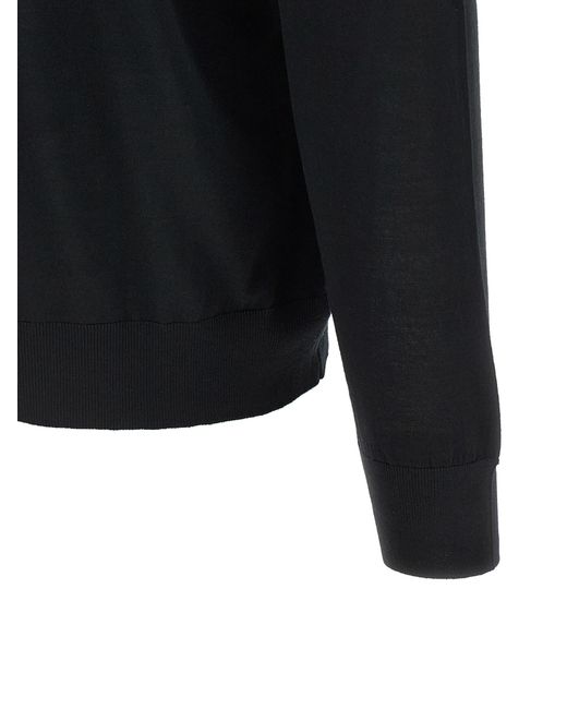 Kiton Black Wool Cardigan for men