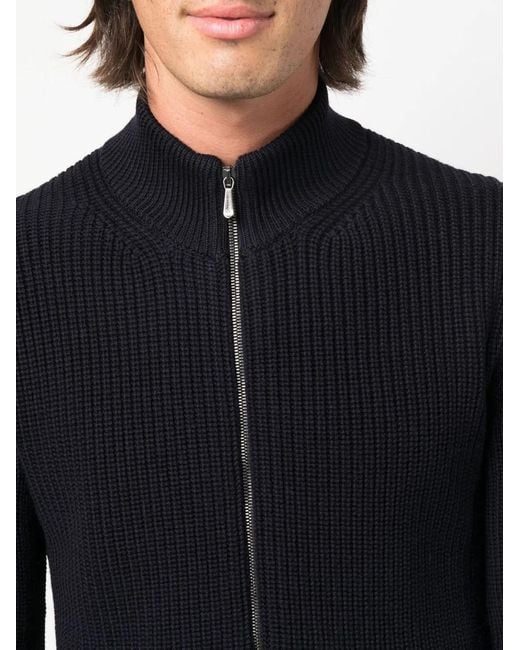 Drumohr Blue Half Zip Pullover for men