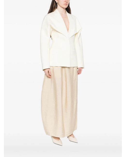 Jacquemus White La Veste Chale Wool Blend Jacket