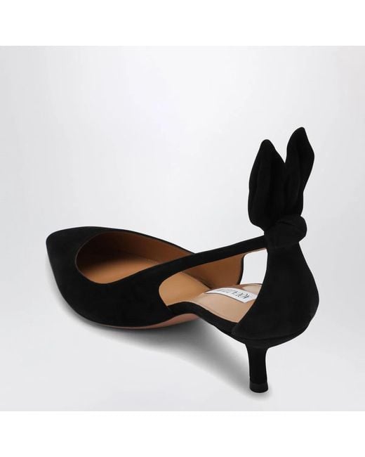 Aquazzura Black Suede Deneuve Pumps