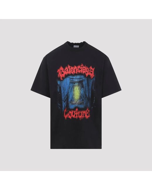 Balenciaga Black Medium Fit T-Shirt for men