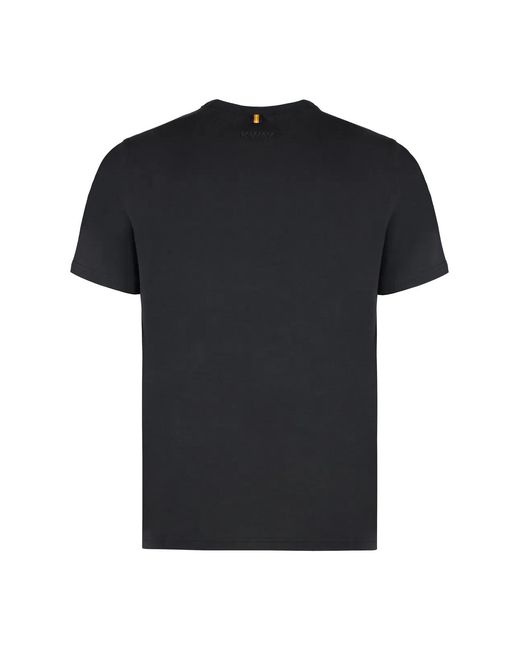 K-Way Black Adame Cotton Crew-Neck T-Shirt for men