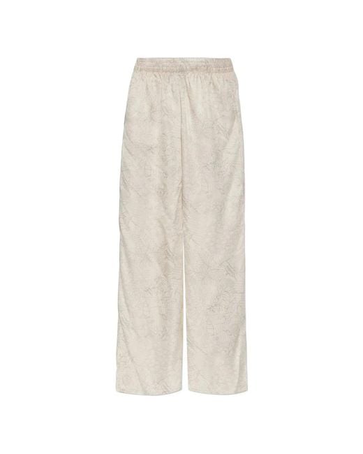 Golden Goose Deluxe Brand White Printed Trousers