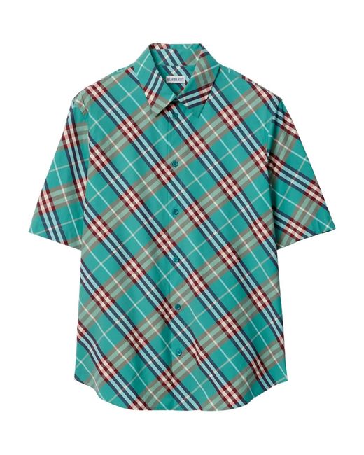 Burberry Blue Check Shirt for men
