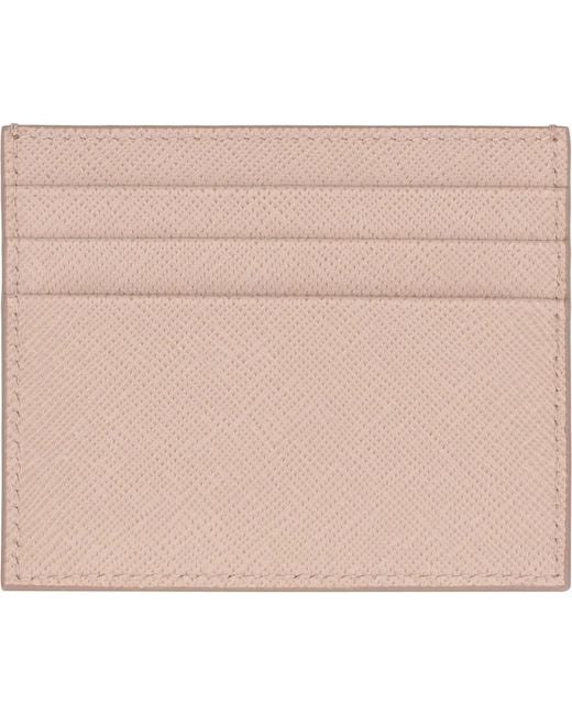 Prada Pink Leather Card Holder