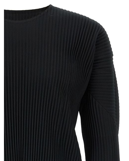 Homme Plissé Issey Miyake Black 'Basics' T-Shirt for men