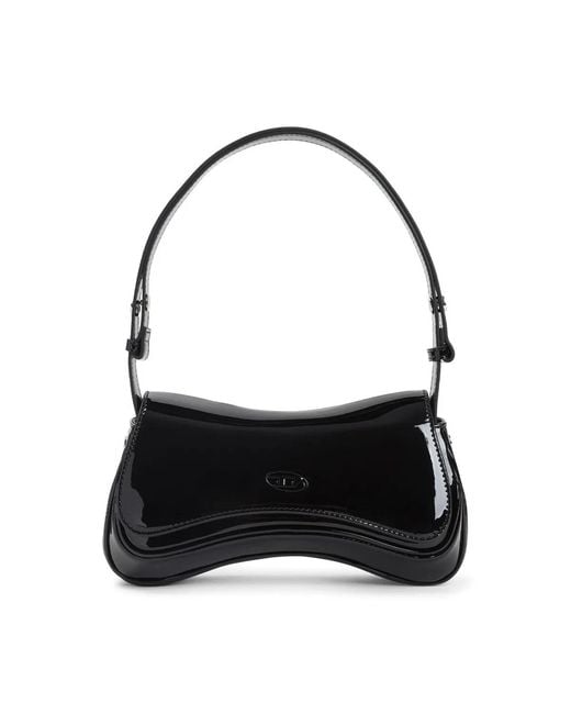DIESEL Black Play Clutch Shoulder Bag