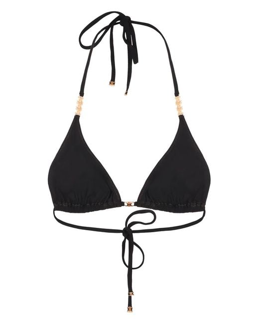 Céline Black Triangle Bikini Top