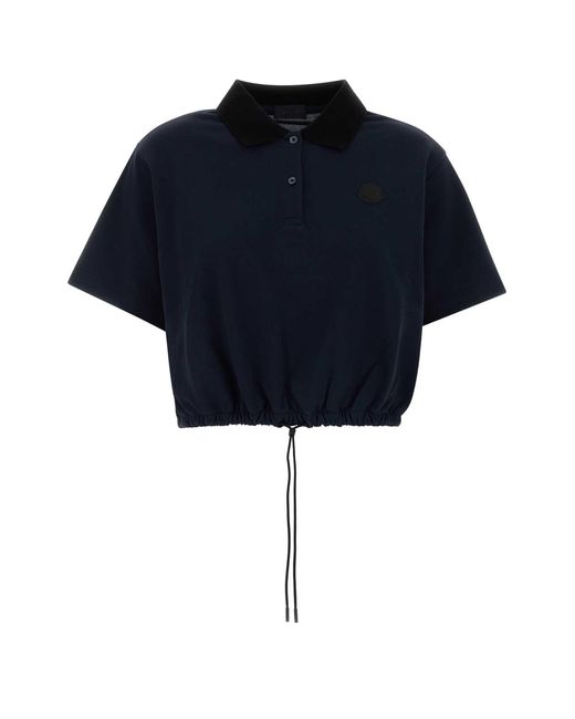 Moncler Women's Blue Ss Polo