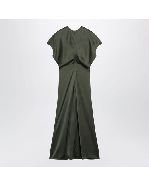 Totême Green Dark Lowwaisted Viscose Dress