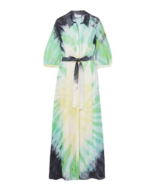 Gabriela Hearst Green Daisy Dress