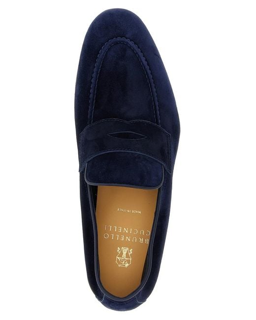 Brunello Cucinelli Blue 'Penny Loafer' Loafers for men