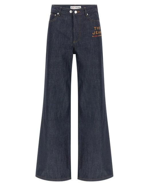 A.P.C. Blue Wide-Leg Rigid Denim Jeans With Contrast Stitching