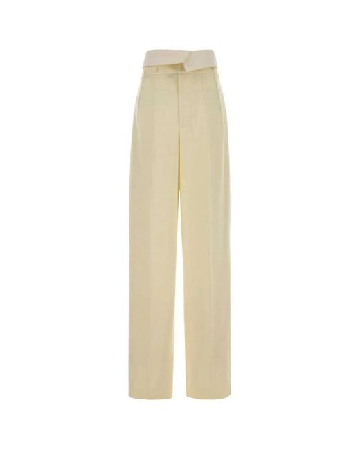 Carven White Tr419-Orchid Trousers