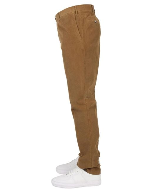PT Torino Brown Slim Fit Pants for men