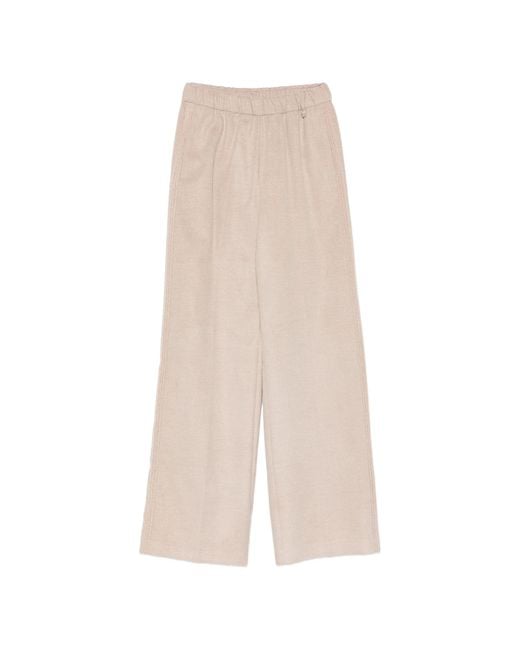 Herno White Polyester Modal Wool Pants