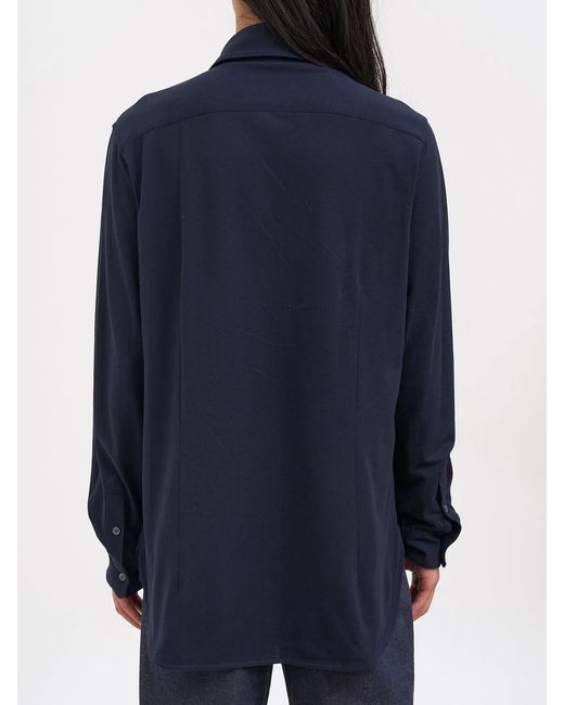 Paolo Pecora Blue Jersey Shirt for men