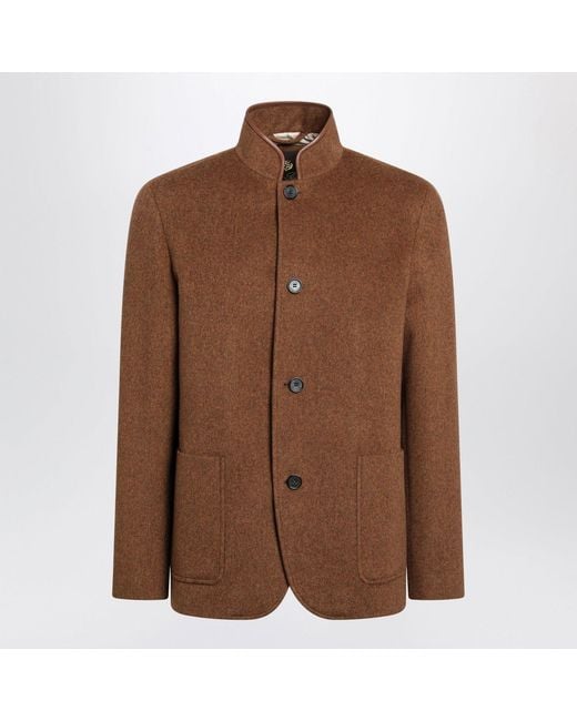Loro Piana Brown Spagna Iris Bronze Cashmere Jacket for men