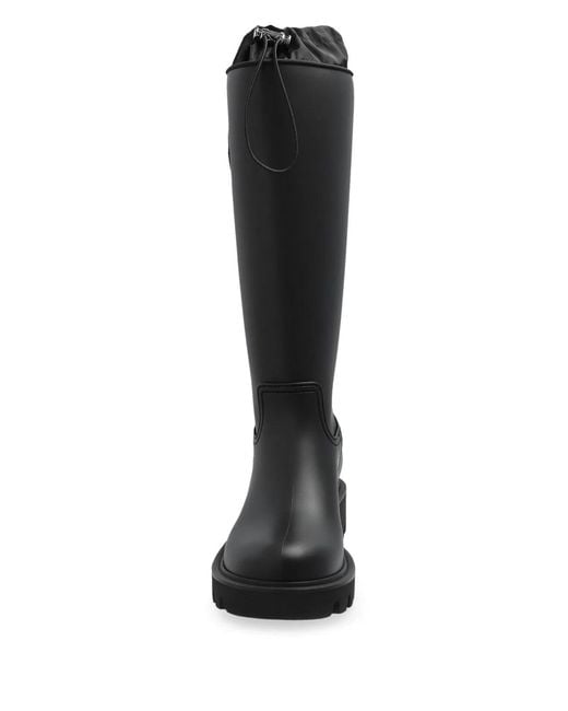 Moncler Black Kickstream High Rain Boots