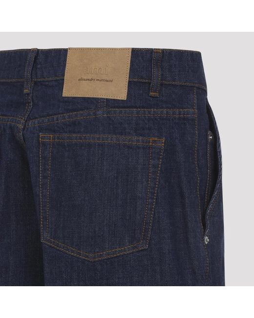 AMI Blue Loose Bermuda Shorts for men
