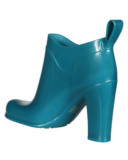Bottega Veneta Blue Shine Rubber Boots