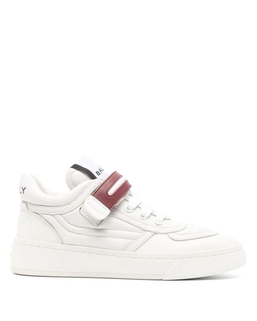 Bally White Leather Sneakers